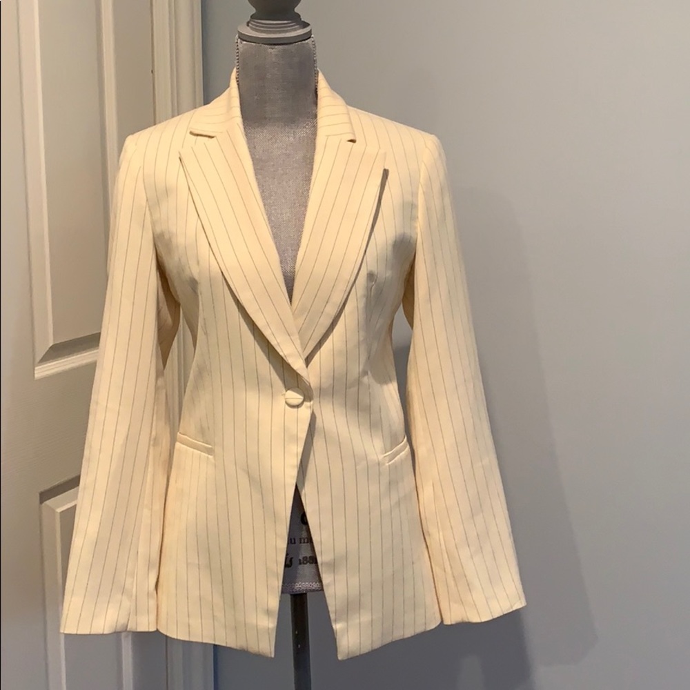 Topshop soft yellow blazer